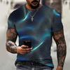 Brand Men's Summer Short-sleeved Technology Empty Digital Information 3d Printed T-shirt Harajuku Fashion Size 6XL
