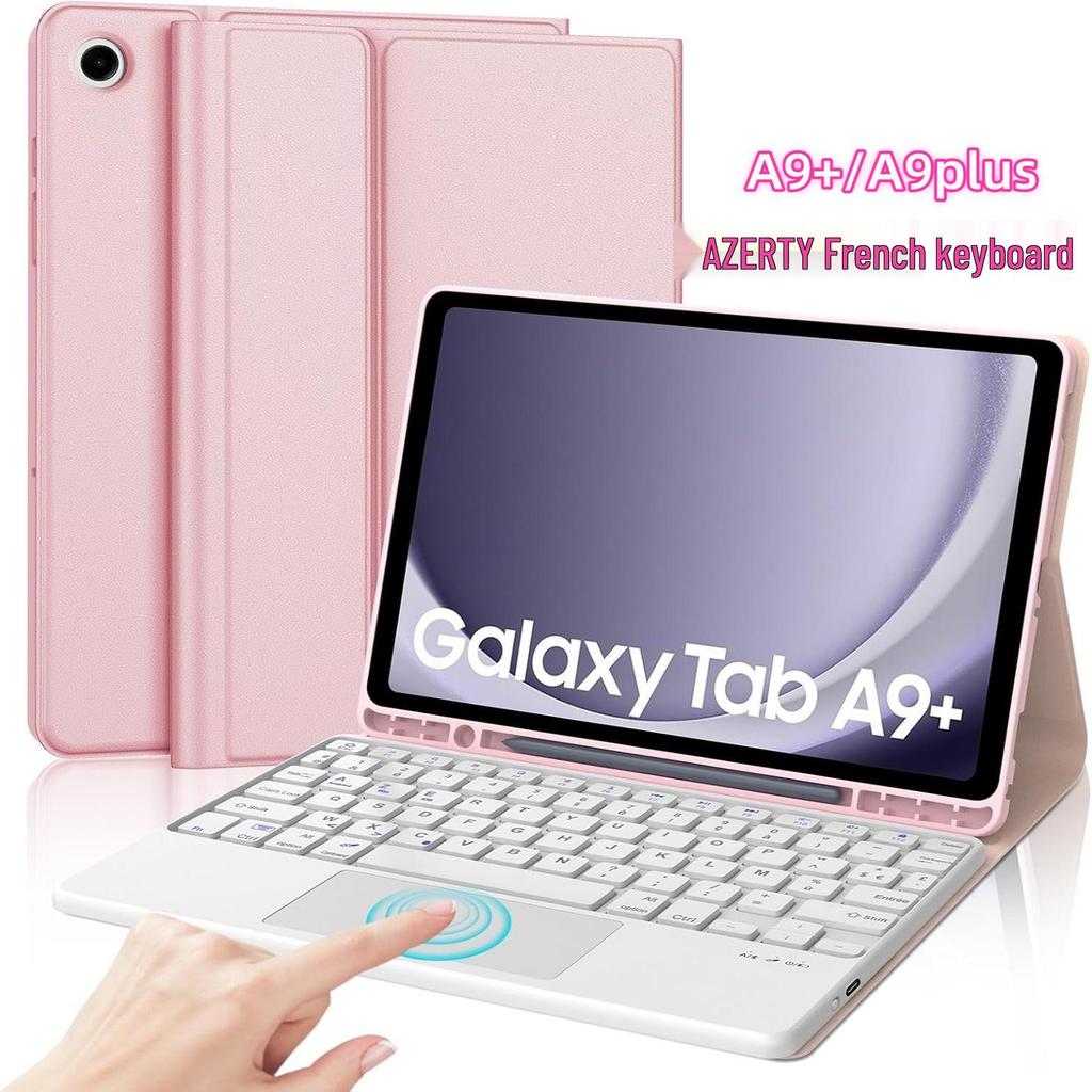 Samsung Galaxy Tab A9+ с чехлом-клавиатурой Bluetooth AZERTY, 11-дюймовый защитный чехол