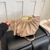 Wrinkled Fan-shaped Bag  Trendy Personality  Irregular Handbag Spicy Girl Commuting Crossbody Bag