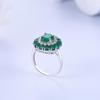 Модное потрясающее серебряное кольцо S925, натуральный зеленый агат, успокаивающий драгоценный камень, свет, роскошные украшения для женщин, помолвка, банкет, фестиваль, подарок