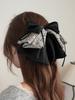 1PCS Black Large Bow Hair Claw Clips for Women Girls,Hair Barrette Clamps for Thick Thin Hair,Fashion Hair Accessories Styling