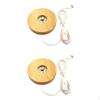 2pcs Round Base Display Stand Lamp USB for Crystals Glass Jewelry