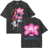 FAMOUS Singer Emilia Mernes MP Global Tour Mercah Tshirt Women Men Fashion Washed Retro Cotton Tops Loose Casual Oversized Tee