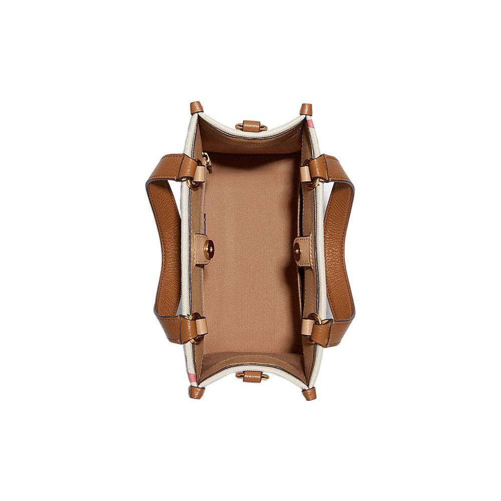 New COACH Dempsey Fabric With Cow Leather Tote Bag, Shopping Bag, Shoulder Bag, Crossbody Bag, Handbag Small Women's Brown C8253-IMTVF