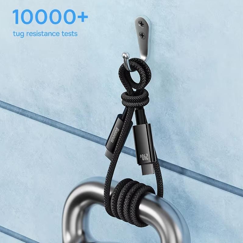 Baseus Кабель для быстрой зарядки и передачи данных серии Tungsten gold подходит для мобильных телефонов Huawei Xiaomi vivo, Type-C - Type-C, 240 Вт