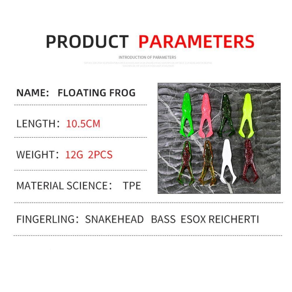 2PCS 3D Eyes Soft Frog Fishing Lures 10.5cm/12g Fishing Gear Product Mini Soft Lure  Fishing
