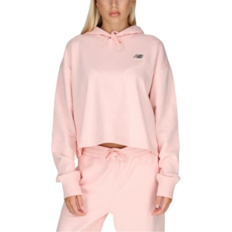 New Balance Sweatshirts Unisex Pink Hooded Non Detachable Moderate Other (Unisex) Sweatshirts UT21502 PIE