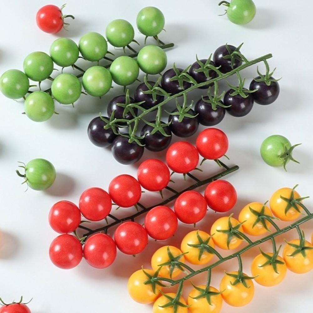 Foam Artificial Tomatoes String Lifelike Hanging Fake Fruit Props Handicrafts Farmhouse Simulation Tomatoes Model Home Decor
