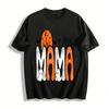Повседневная футболка с принтом MAMA на тему Хэллоуина, 100% хлопок