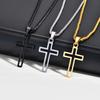 Повседневные полые necklaces с крестом для мужчин и мальчиков, водонепроницаемый кулон-крест из нержавеющей стали, религиозные украшения для веры и молитвы, подарок