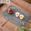 Double Sided Coral Velvet Tea Towel Thickened Absorbent Soft Kitchen Cleaning Cloth Towel Table Mat Pad Coaster Tea Accessories