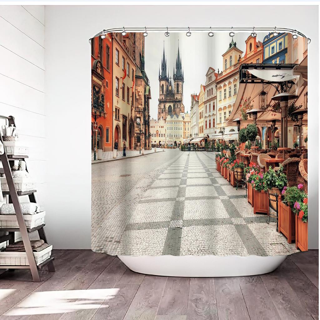 JINRUN Bathroom Thickened Waterproof Curtain Mildew Proof Shower Curtain Shower Partition Curtain Shower Curtain Bathroom Curtain Free Perforation