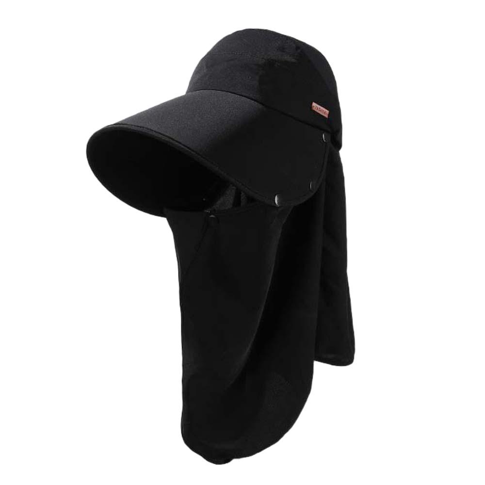 Кепка-козырек с широкими полями, защита от УФ-лучей, однотонная, шляпа с защитой шеи, маска, шляпа для сбора чая, лето