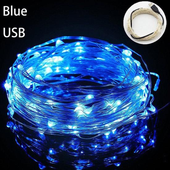 5/10 м водонепроницаемый USB светодиодный медный провод сказочные гирлянды украшения