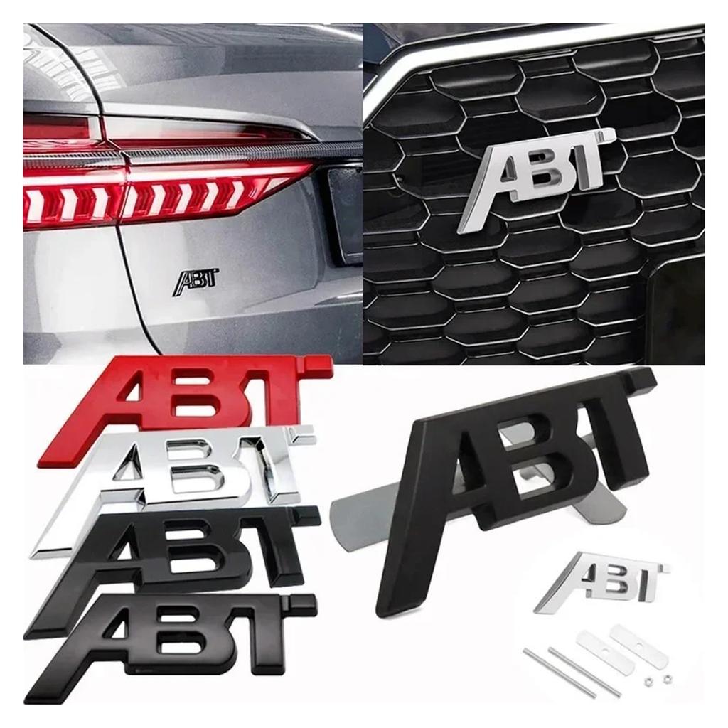 3D Metal ABT Logo Front Grill Side Badge Rear Trunk