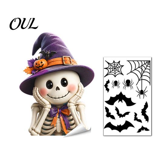 Decorative Window Film Halloween Ghost Glass Sticker, Cartoon Static Cling for Decals Parties, Waterproof Decoration Decal Home Office Seasonal Party