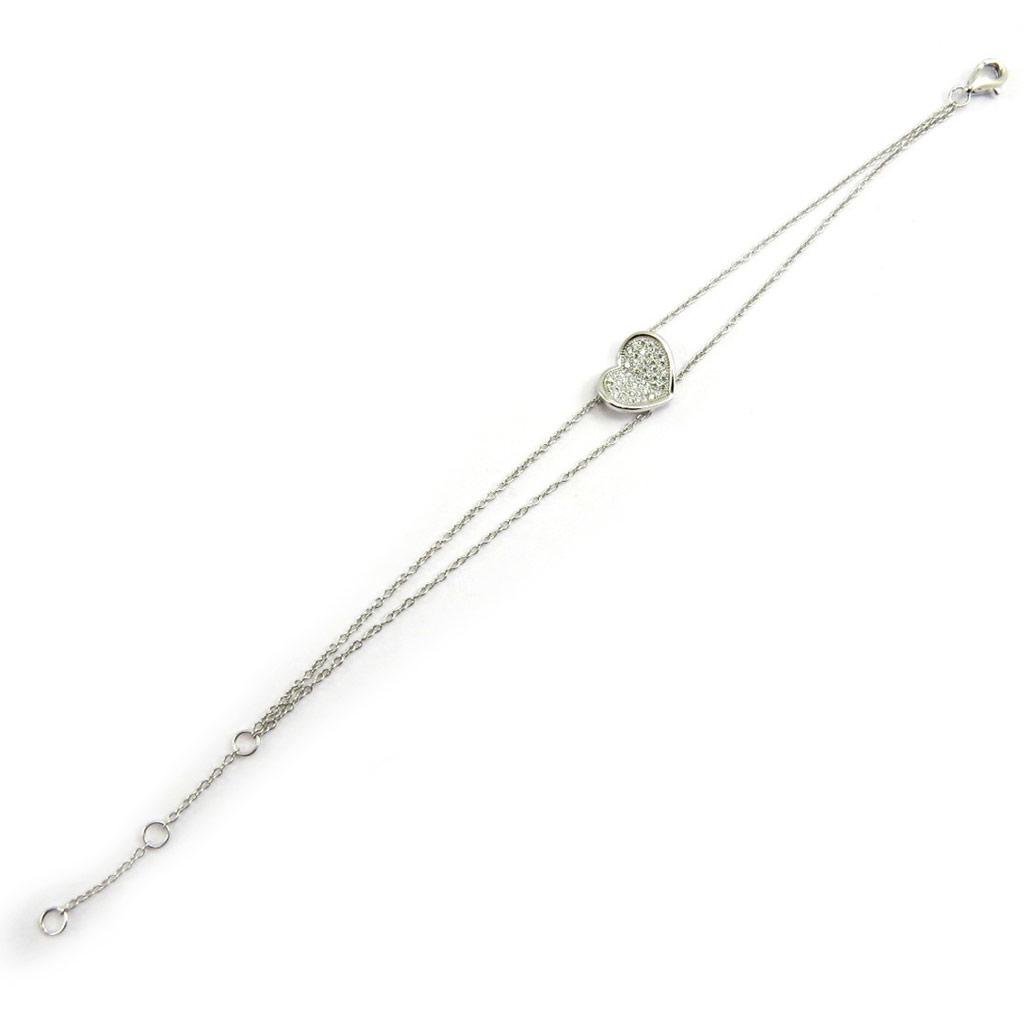 Les Trésors De Lily [L7188] - Silver Bracelet 'Love' White Silver (rhodium Plated) - 10x12 Mm