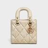 Viney milk apricot diamond patterned Daifei handbag for women, gentle and luxurious style handbag
