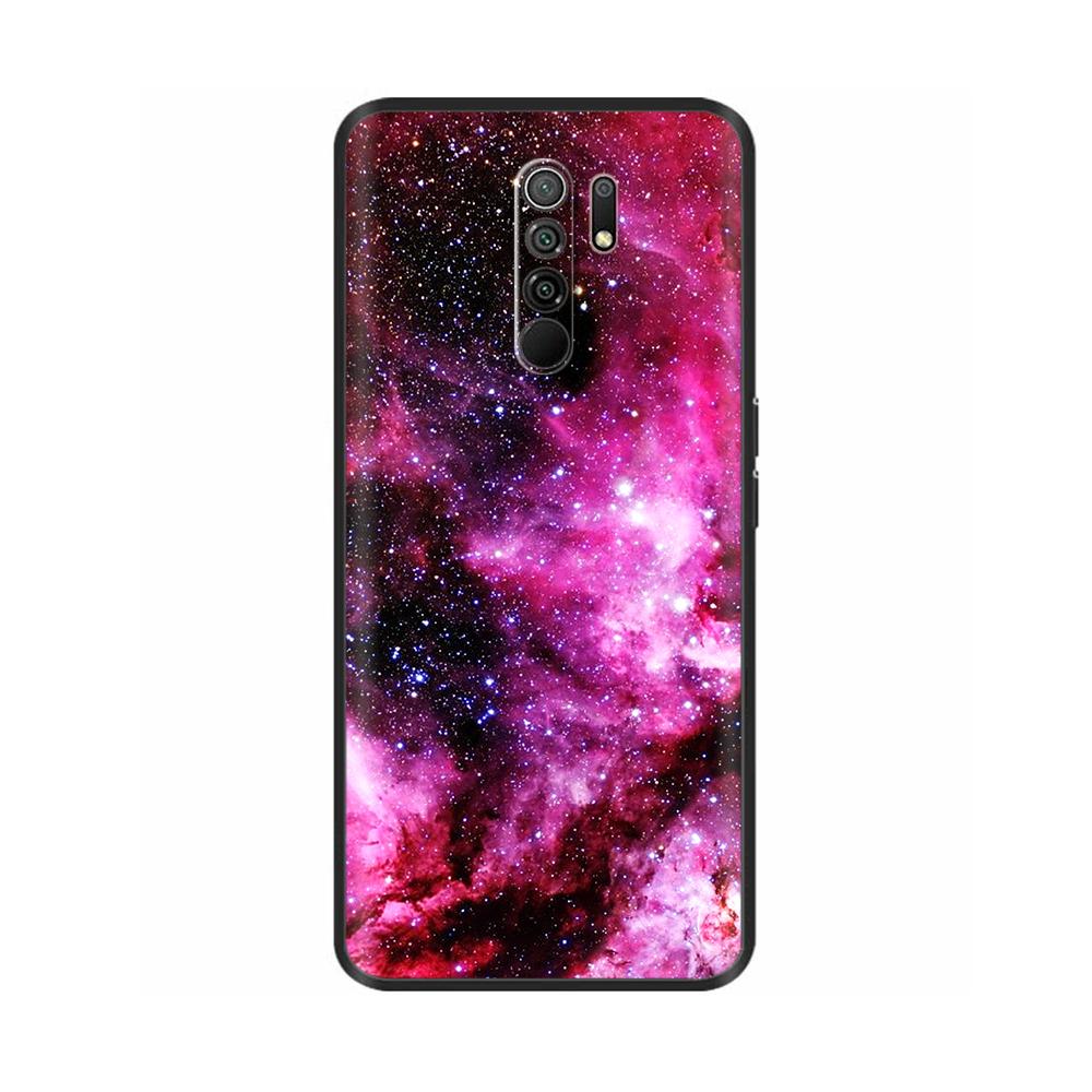 Силиконовый чехол для Xiaomi Redmi 9 Redmi9 Чехол Задняя крышка Coque Funda Оболочка Мягкий Черный ТПУ Милый Мультяшный Чехол-сумка для телефона Бампер Защитный