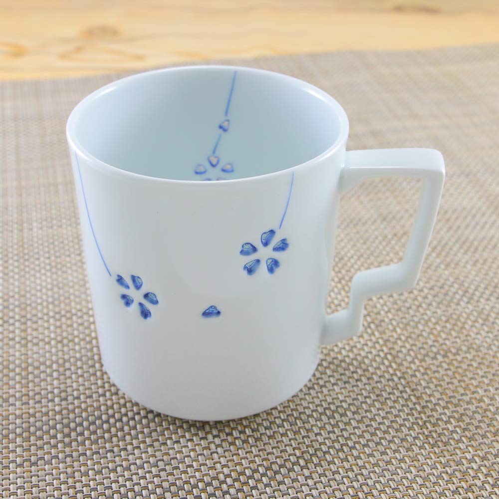Кружка с резным цветком Arita Hasami Tanshin, разные пары цветов, узор в виде цветущей вишни, японская кружка Sankai Rhishi, посуда, посуда, печь для обжига, (синий),