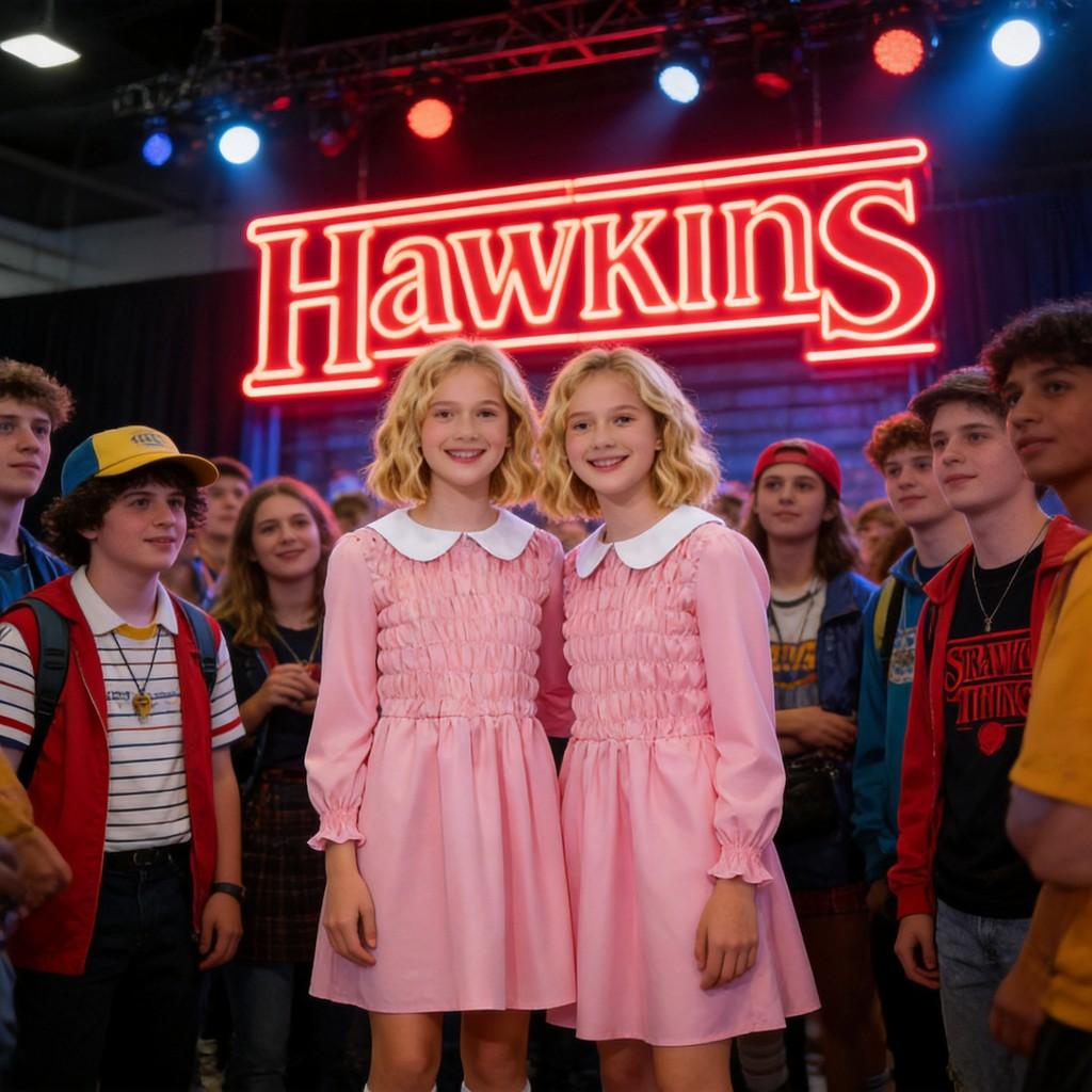 Stranger Things Eleven Costume Pink Outfit With Comfortable Material For Role Play And Events