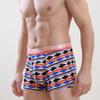 New Men's Ice Silk Printing Flat Corner Panties Sexy Ultra-thin Breathable Four Corner Shorts Head