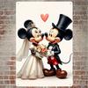 Mickey & Minnie Picnic Time Retro Sign, Metal Wall Decor