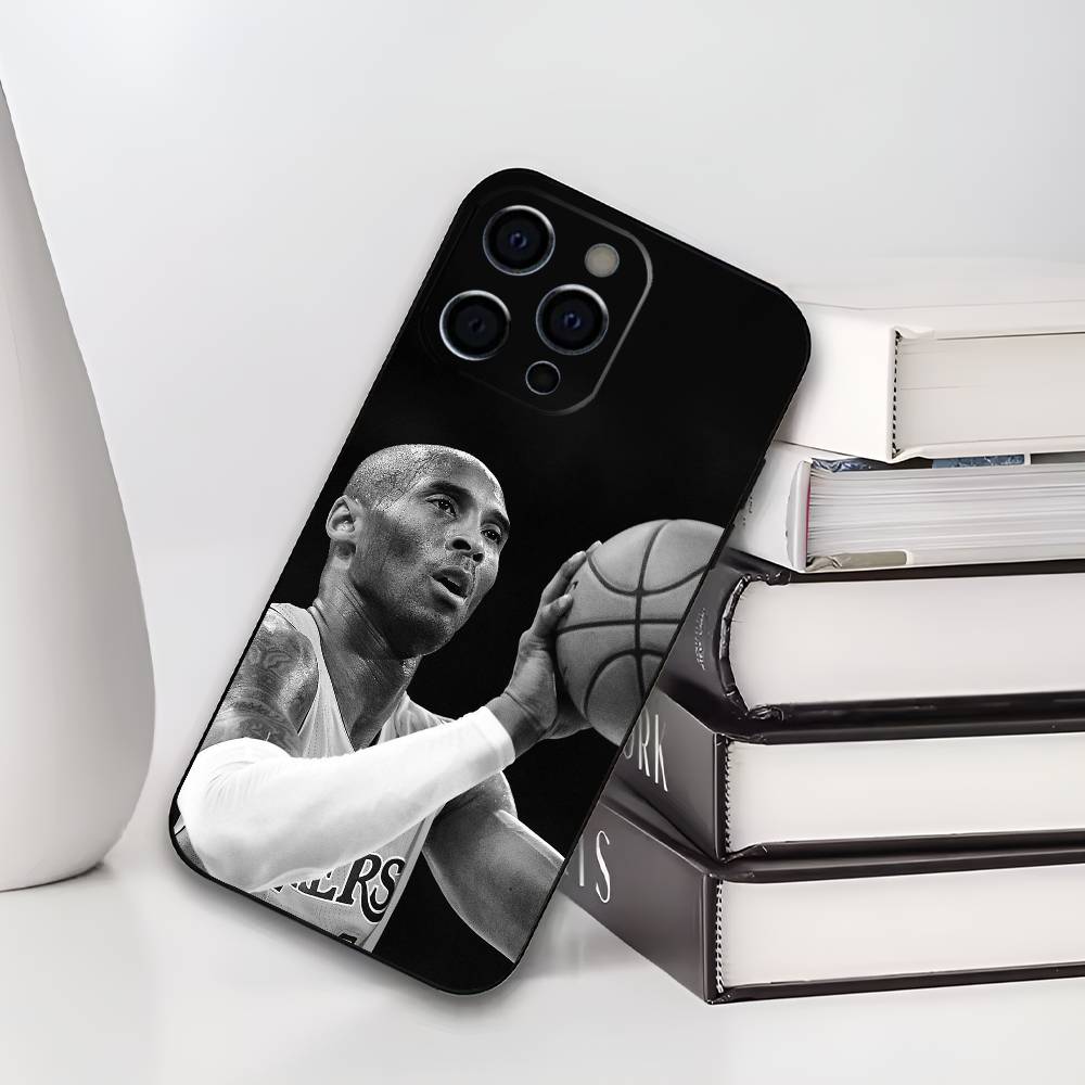 Чехол для телефона K-Kobe B-Bryant 8 24 для iPhone 17,16,15,14,13,12,11 Plus,Pro Max,XS, Мягкий черный