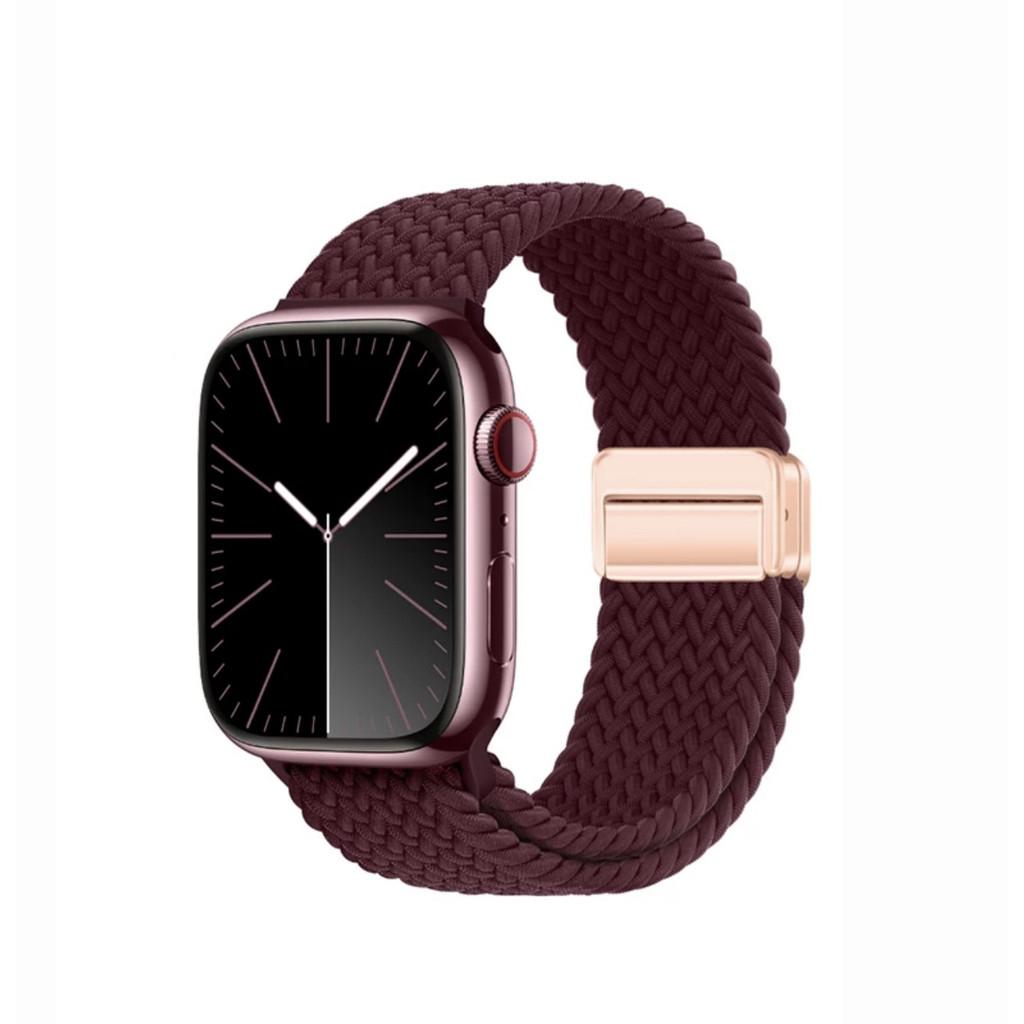 Плетеная нейлоновая ремешок-браслет Совместимый Для Apple Watch S10 46мм 44мм 40мм 45мм 49мм 41мм 38мм iWatch series se 10 7 3 5 6 8 9 Ultra