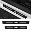 ALG4  Carbon fiber car door sill anti-scratch cover black door panel guard anti-scratch sticker for Jeep JPB Renegade Wrangler jk Comp