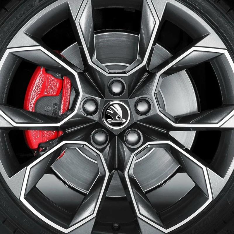 AAAJD1 4pcs 56mm 65mm 75mm 5JA601151A 1J0601171 3B7601171 Car Wheel Center Hub Cover Badge Emblem For Skoda Fabia Superb Rapid Yeti