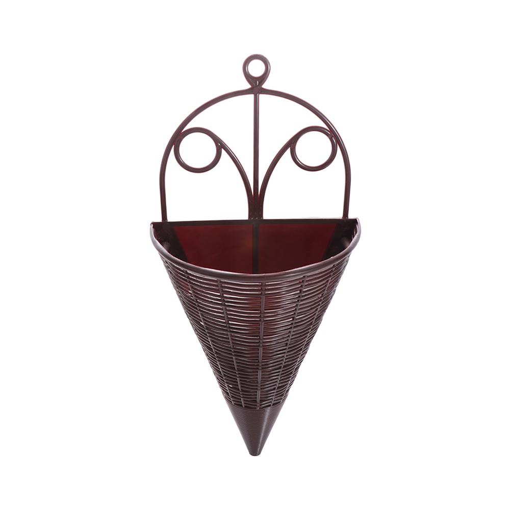 Plastic Imitation Rattan Hanging Flower Basket Simulation Flower Vase Pot  Indoor Decoration