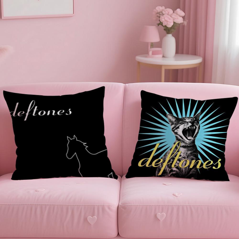 Подушка с принтом группы D-Deftones, мягкая, короткий плюш, двусторонняя печать, декор для дома, машинная стирка, наволочка, подарок