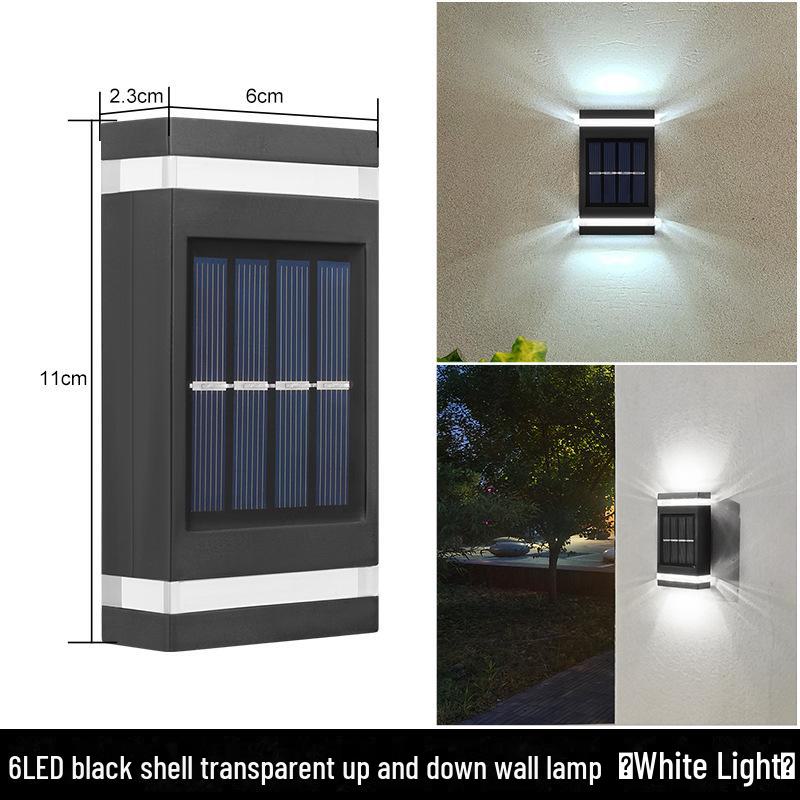 Водонепроницаемый настенный светильник на солнечной батарее для сада на открытом воздухе и террасы виллы