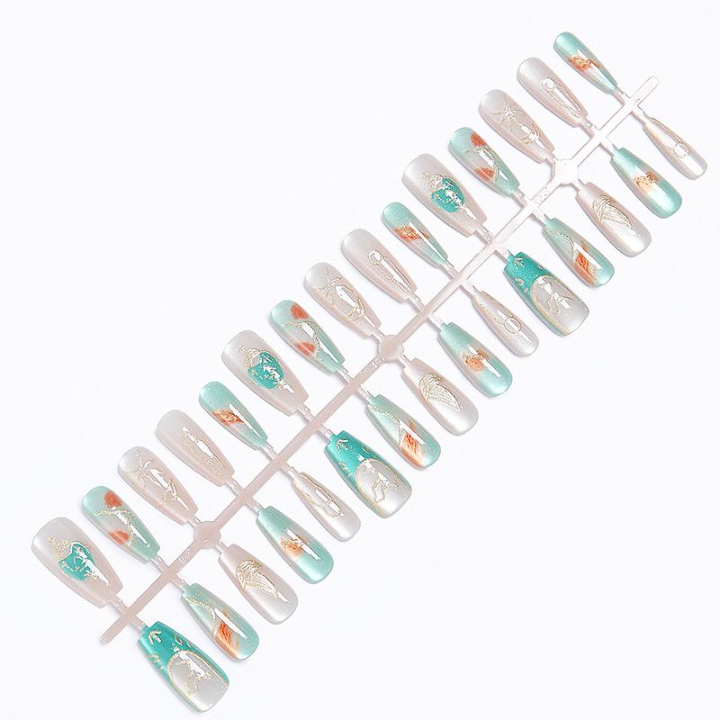 Handmade Cartoon Zodiac Libra Embossed Press-on Nail Tips
