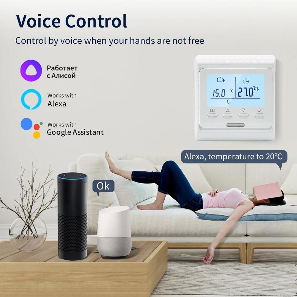 M6 Tuya WiFi Smart Thermostat for Electric Floor Heating Water/Gas Boiler Temperature Remote Controller with Google Home & Alexa