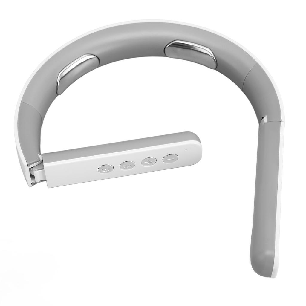 Electric Heated Neck Massager Pulse USB 15 Modes Folding Relieve Soreness Cervical Massager White