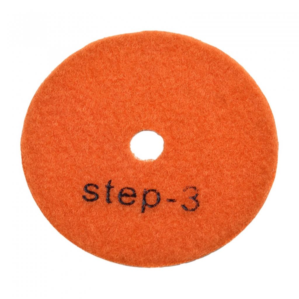 Инструменты Полировальный диск для сухой/мокрой полировки 100 мм 3-шаговый полировальный диск