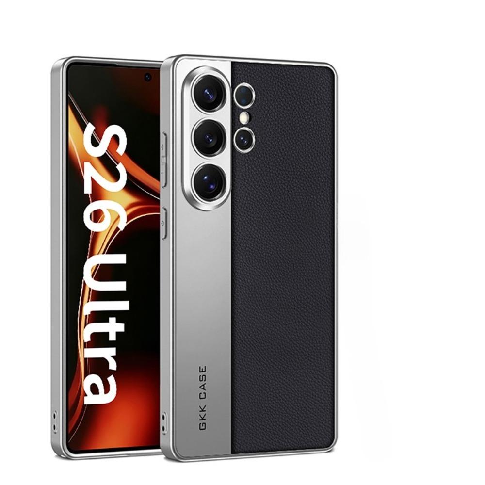 Роскошный кожаный чехол с гальваническим покрытием для Samsung Galaxy S26 S25 S24 S23 Ultra, ультратонкий, из мягкого силикона, противоударная задняя крышка