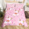 Cartoon Animal Rainbow Duvet Cover Queen Kawaii Elephant Bedding Set Kids Bedroom Decor Quilt Cover Polyester Comforter Cover