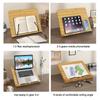 Adjustable Wood Reading Rest Tablet Book Holder Foldable Cookbook Reading Sturdy Book Stand Textbooks Lightweight Book Stand