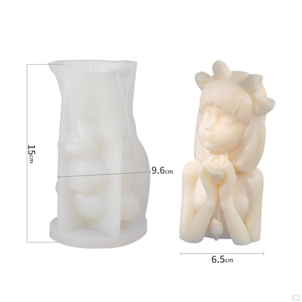 Девушка Свеча Плесень Смола DIY Элегантное Изготовление Силиконовой Скульптуры Ремесло Инструмент 3D