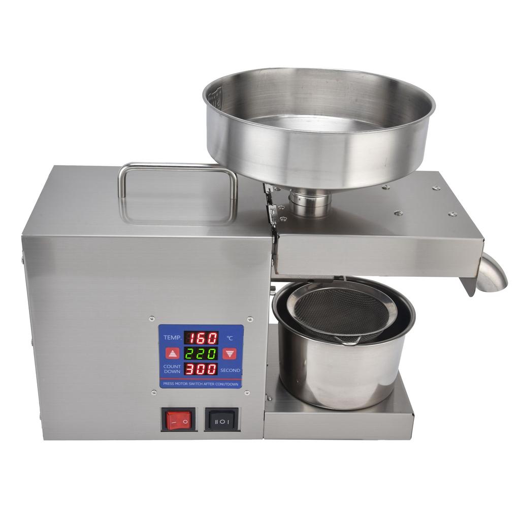 Интеллектуальный масляный пресс для зерновых из нержавеющей стали, горячая и холодная цифровая машина для извлечения масла для рекламы