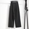 Female Spring Summer Women Casual Loose Casual Chiffon Straight-leg Wide-leg Trousers Plus Size