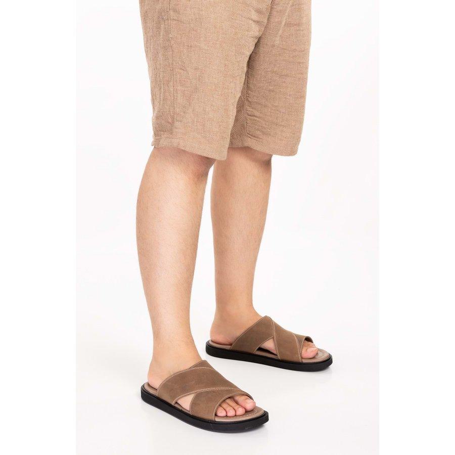 Мужские повседневные тапочки из натуральной кожи