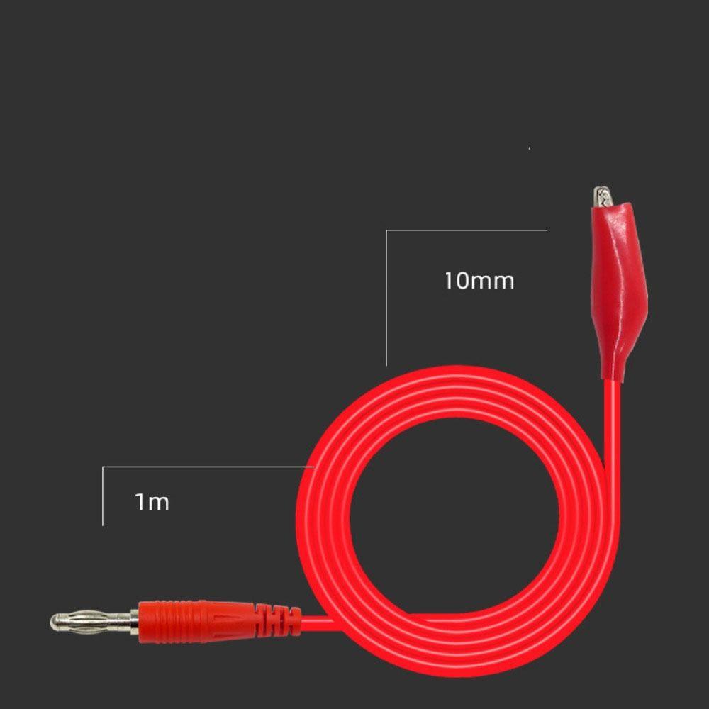 2PCS 4mm Crocodile Clip Multimeter Test Cable Banana Plug To Alligator Clip Test Lead Multimeter