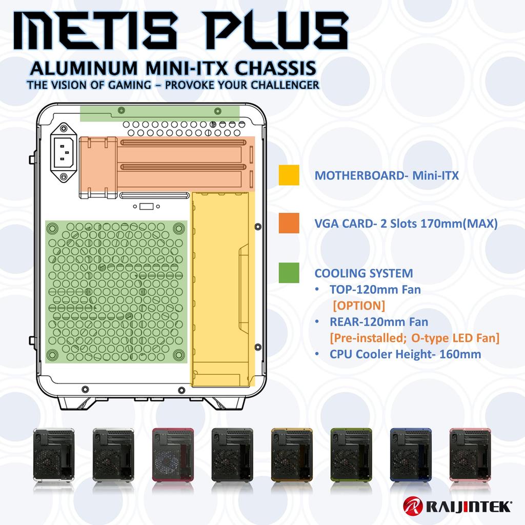 RAIJINTEK METIS PLUS Series Cube Aluminum Case 0R200061 PLUS Mini-ITX (METIS WHITE)
