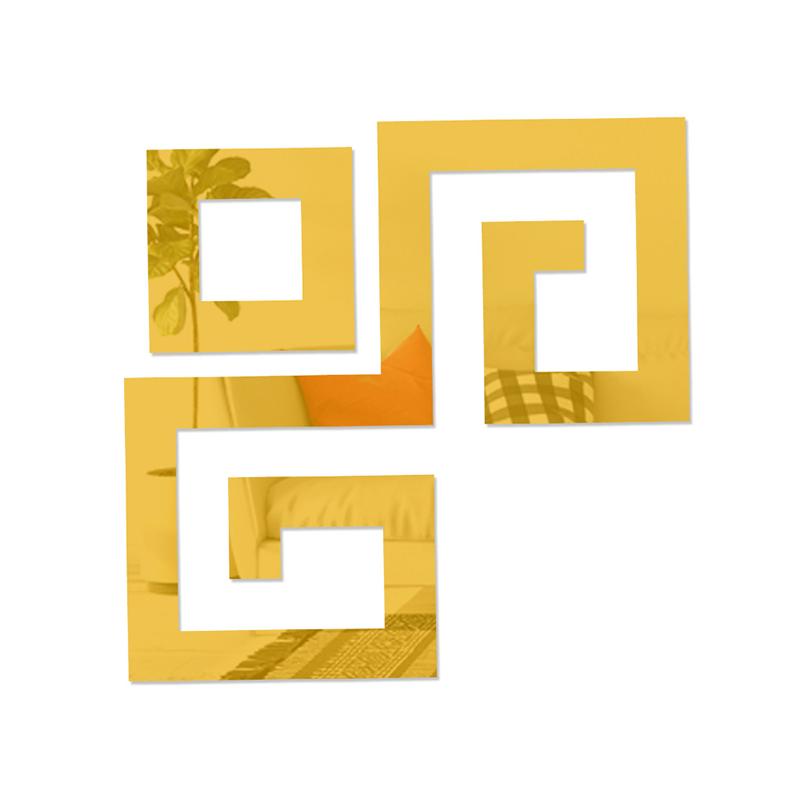 4 шт., украшение комнаты, современные настенные наклейки, угловые наклейки, акриловая линия талии, настенный декор, 3D зеркальная наклейка «сделай сам»