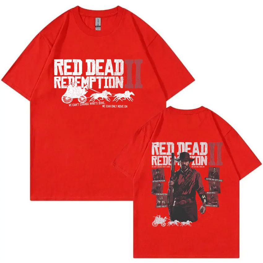 Игровой Футболка Red Dead Redemption 2 Мужская Женская Повседневная Винтажная Хлопковая С Коротким Рукавом Футболки Унисекс Модная Оверсайз Футболка