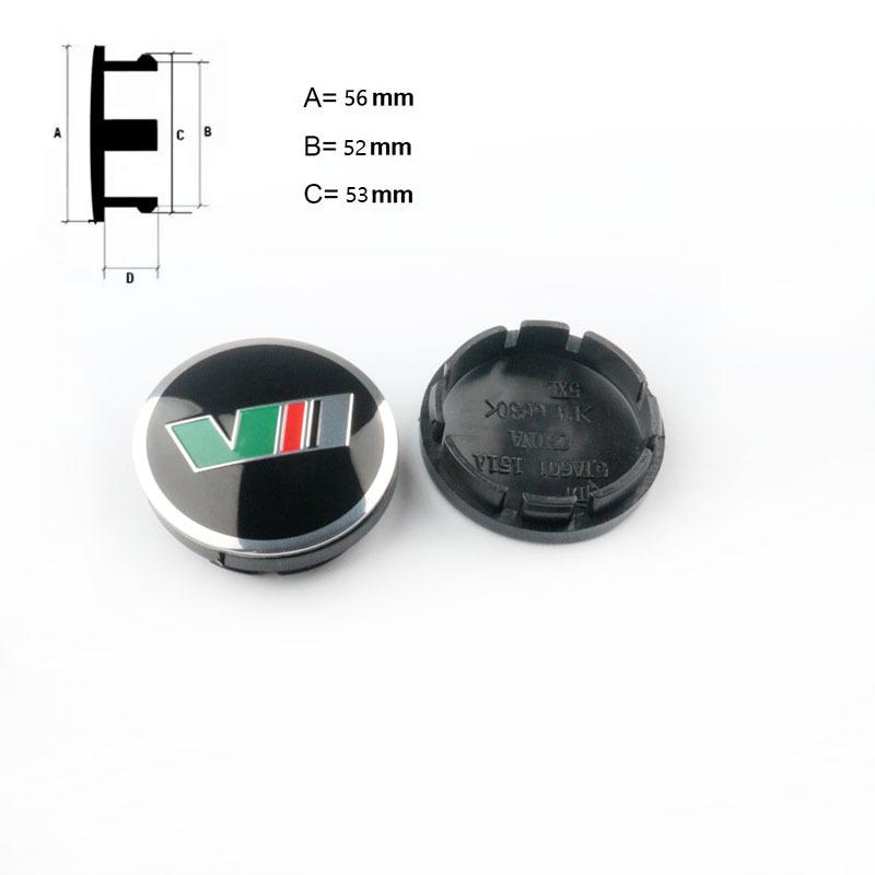 BYCP2 4pcs 56mm 60mm Car Wheel Center Caps Rims Cover Sticker Hub Caps For Skoda Octavia 1 2 3 A5 A7 Fabia VRS MK1 MK2 MK3 Accessories